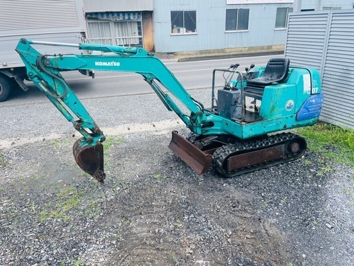 ミニユンボ コマツ PC07-2 軽油 pc07-2 KOMATSU ディーゼル  ユンボ ゴムキャタ 油圧ショベル 1トン 小型