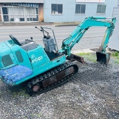 ミニユンボ コマツ PC07-2 軽油 pc07-2 KOMATSU ディーゼル  ユンボ ゴムキャタ 油圧ショベル 1トン 小型
の画像