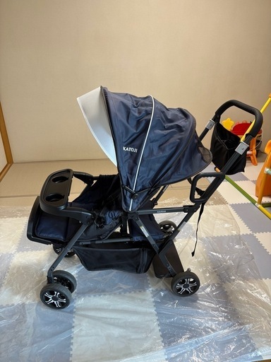 カトージ　2人乗りベビーカー　2人でゴー