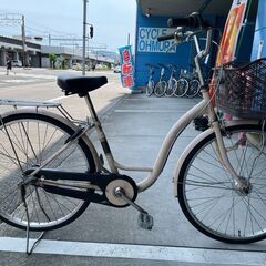 【大人用】整備済中古自転車 CBA26型cierous ベージュ色 <自転車のオオムラ 静岡店>の画像