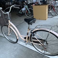 【大人用】整備済中古自転車 CBA26型cierous ベージュ色 <自転車のオオムラ 静岡店>の画像