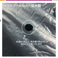 インテックスプール　2.6メートルとカバーの画像