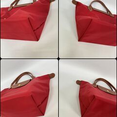 LONGCHAMP プリアージュ ハンドバッグ レッド lnc-1623-089-545-0001 折り畳みバッグ ナイロン レザー コンパクト ロンシャンの画像