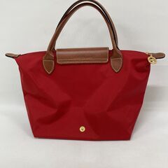 LONGCHAMP プリアージュ ハンドバッグ レッド lnc-1623-089-545-0001 折り畳みバッグ ナイロン レザー コンパクト ロンシャンの画像
