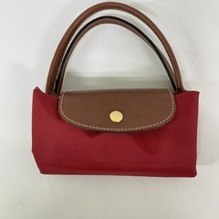 LONGCHAMP プリアージュ ハンドバッグ レッド lnc-1623-089-545-0001 折り畳みバッグ ナイロン レザー コンパクト ロンシャンの画像