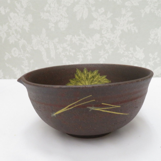 九谷焼 骨董・民芸品 食器 谷敷正人 雅彩祝松 片口鉢 大鉢 盛鉢