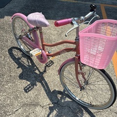 子供用 自転車 20インチ ピンク色の画像