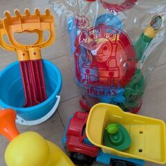 トーマス砂場セット+砂場遊び諸々