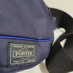 美品PORTER ウエストバッグ ボディバッグ ネイビーの画像