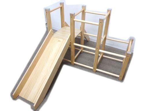 Amazon | RiZKiZ 木製 ジャングルジム 耐荷重50kg すべり台 階段