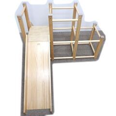 新札幌 / RiZKiZ リズキズ 木製 ジャングルジム 階段・すべり台付 室内遊具 耐荷重50kg 天然木 パイン材 / No.3423の画像