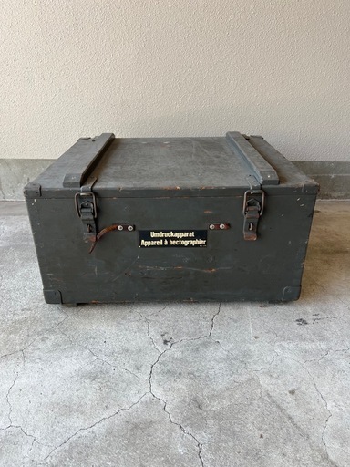実物 USED スイス軍 ウッド ミリタリーボックス コンディションB