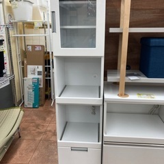 ⚪️大川家具⚪️スリム収納棚⚪️ホワイト⚪️40オープン⚪️ハイ...
