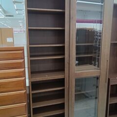 *お値段見直しました*リユースのサカイ栃木店★ジモティ割あり★  本棚 ダークブラウン W126×D45×H224 クリーニング済み TC9475の画像