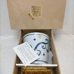 三洋陶器 龍峰窯 夢工房 手描き 染付 赤絵 酒器 ワインクーラ...