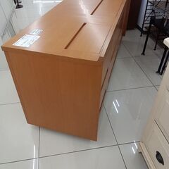 ★ジモティ割あり★  サイドボード ナチュラライトブラウンベージュ H77×D59×W188 クリーニング済み HJ6929の画像