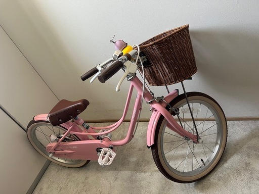 価格は安く 自転車 美品】子ども用 18インチ 中津の (neco) くすみピンク 自転車本体