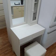 【祇園店】美品！椅子付きドレッサー ホワイト