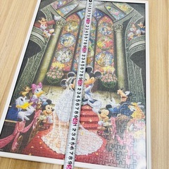 額付き　ディズニー ミッキー ミニー ウェディングジグソーパズル完成品の画像