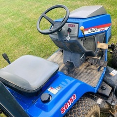イセキ SG153 乗用草刈機 草集装置付き ダクト無し 軽油 ディーゼル 動作確認済み ISEKI 芝刈り機　芝刈　帯広 十勝 大樹 広尾　の画像