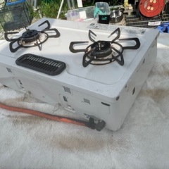 Paloma パロマ ガスコンロ ガステーブル LPガス(プロパンガス) 左強火力 片面焼き水無しグリル の画像