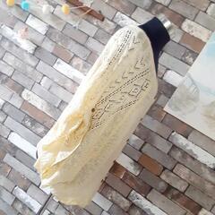 ニット　カーディガン　黄色　ikka の画像