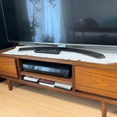 【北欧風】ウォールナット天然木テレビボードの画像