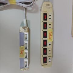 中古6連タップと4連タップ延長コード差し上げます❗の画像