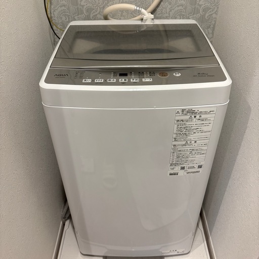 AQUA 3D Active Wash 洗濯機 6.0kg 2024年製 (ペンギン) 朝霞の