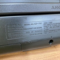 SONY ICF-780 FM/AMラジオ  の画像