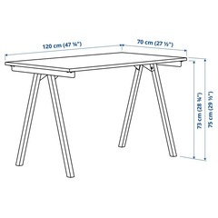 【7/27まで】IKEA デスク TROTTEN トロッテンの画像