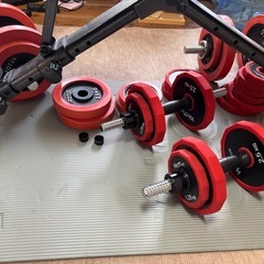 IROTEC（アイロテック）ラバー ダンベル 30KG セット 片手15KG×2個 筋トレ 器具 トレーニング器具の画像