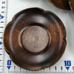 0630-122 茶托　５枚セット　木製の画像