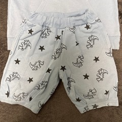 恐竜の服上下セット110cmの画像