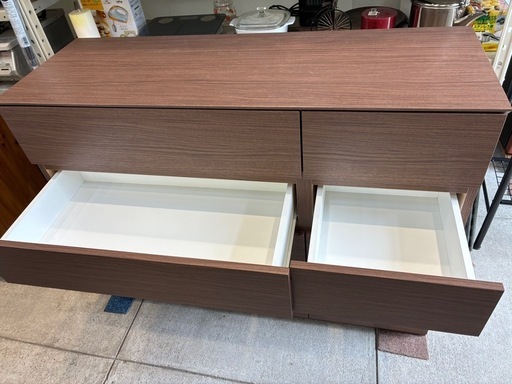 ニトリ ローチェスト 半年使用 中古 衣類 収納 タンス 箪笥 買取 仙台 引取 (クエス 120-4LC MBR)