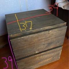 レトロ昭和引き出し付き　サイドテーブル　棚　物入れの画像
