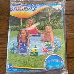 【新品】子ども用折りたたみ式プール　大きめサイズの画像