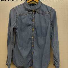 ZARA TRF★EUR :Ｍサイズ★レディース ★ダンガリー長袖シャツ★美品の画像