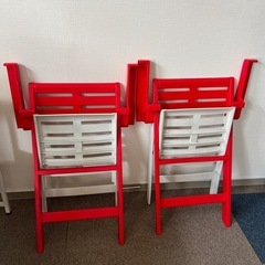 【中古品】Coca-Cola コカコーラ 椅子 4脚セットの画像