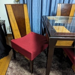 ダイニングテーブル6脚椅子セットの画像