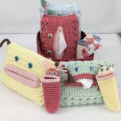 【現品限り】アクリル毛糸カバーセット【ハンドメイド】の画像