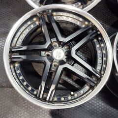 WORK VS-RS VSRS ワークバーサス 19インチ 4本 8.5J5HPCD114.3+35 深リム ブラック クラウン マークX ハリアー アルファード等　(MHA579)クレジットカード QRコード決済可能の画像