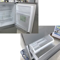 2ドア冷蔵庫 126L 2020年製 AQR-13J(S) AQUA 100Lクラス シルバー☆ 札幌市 北区 屯田 の画像