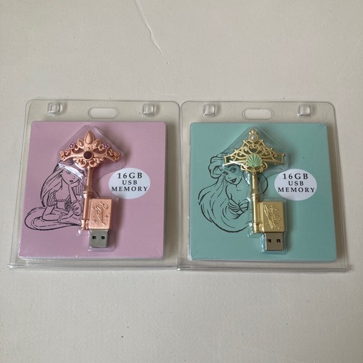 ディズニー　プリンセス　USBメモリー　ラプンツェル&アリエル　2個セット