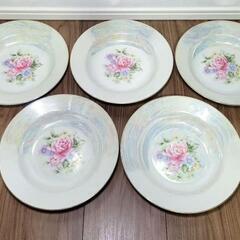 【新品】鍋 キラキラプレート　Marumitu 彩花 薔薇 白 China 器の画像