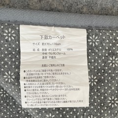 ラグ専用下敷き　2畳用　170×170の画像