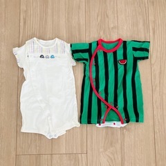 50〜60cm　半袖ロンパース・ベビー肌着セットの画像