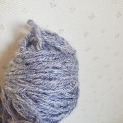 毛糸 青色の画像