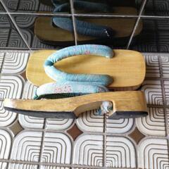 下駄　水色　普通サイズの画像