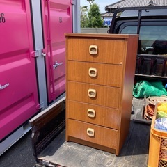 収納家具　引出し式　44.5-42-85.5h古い　傷あり　の画像